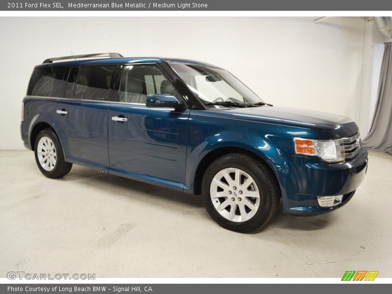 Mediterranean Blue Metallic / Medium Light Stone 2011 Ford Flex SEL