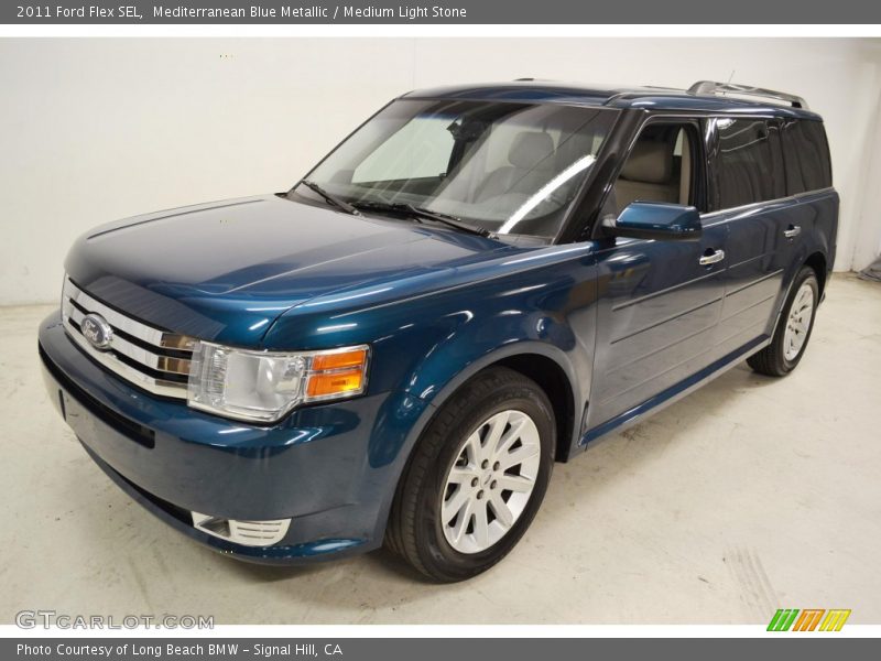 Mediterranean Blue Metallic / Medium Light Stone 2011 Ford Flex SEL