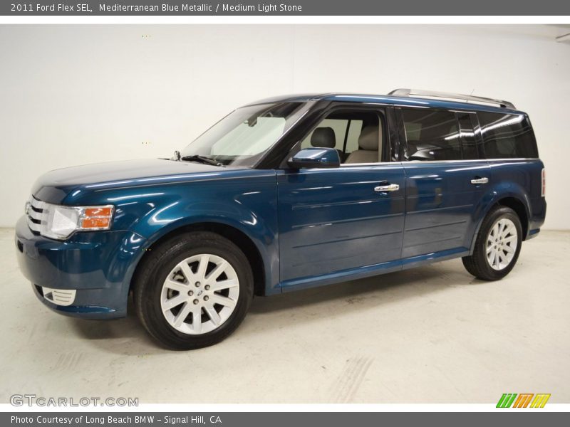 Mediterranean Blue Metallic / Medium Light Stone 2011 Ford Flex SEL