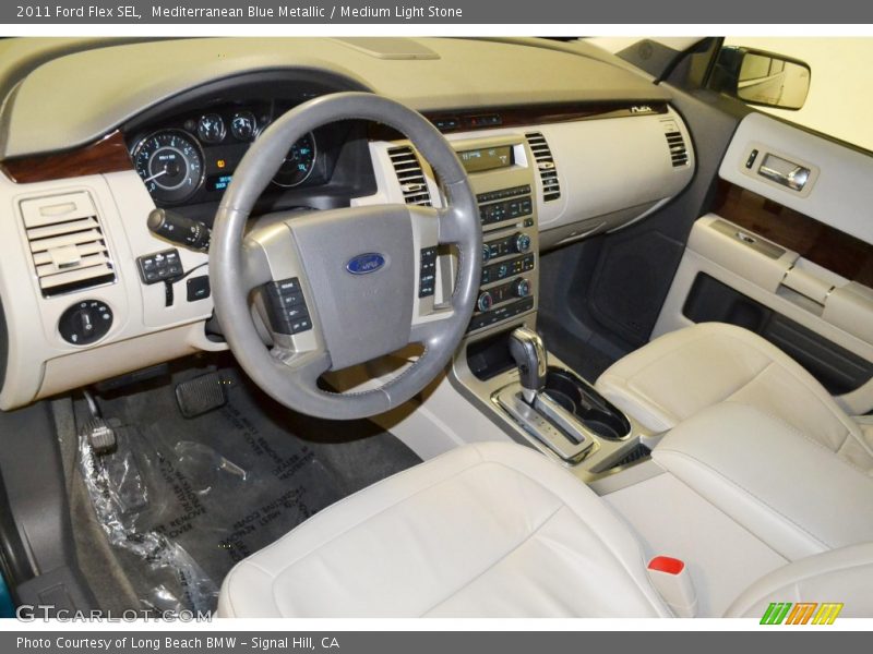 Mediterranean Blue Metallic / Medium Light Stone 2011 Ford Flex SEL