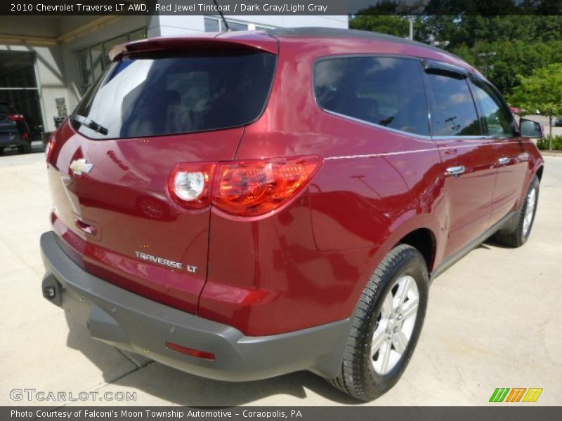 Red Jewel Tintcoat / Dark Gray/Light Gray 2010 Chevrolet Traverse LT AWD