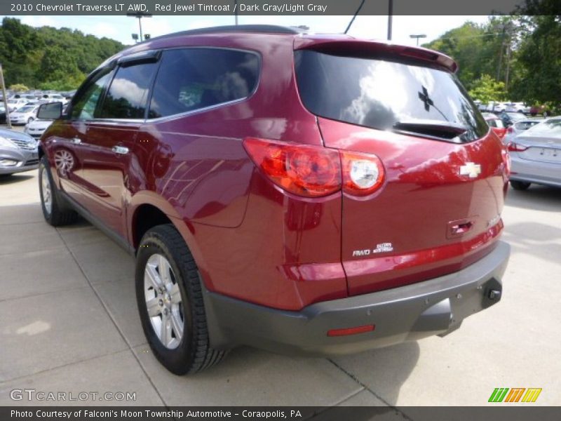 Red Jewel Tintcoat / Dark Gray/Light Gray 2010 Chevrolet Traverse LT AWD
