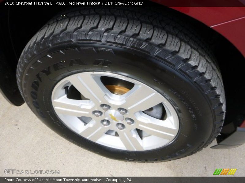 Red Jewel Tintcoat / Dark Gray/Light Gray 2010 Chevrolet Traverse LT AWD