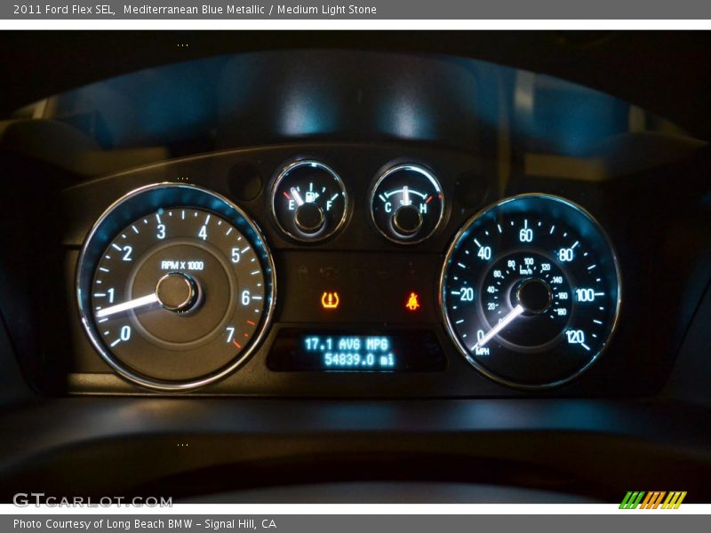 Mediterranean Blue Metallic / Medium Light Stone 2011 Ford Flex SEL
