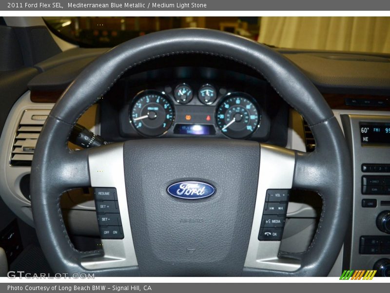 Mediterranean Blue Metallic / Medium Light Stone 2011 Ford Flex SEL