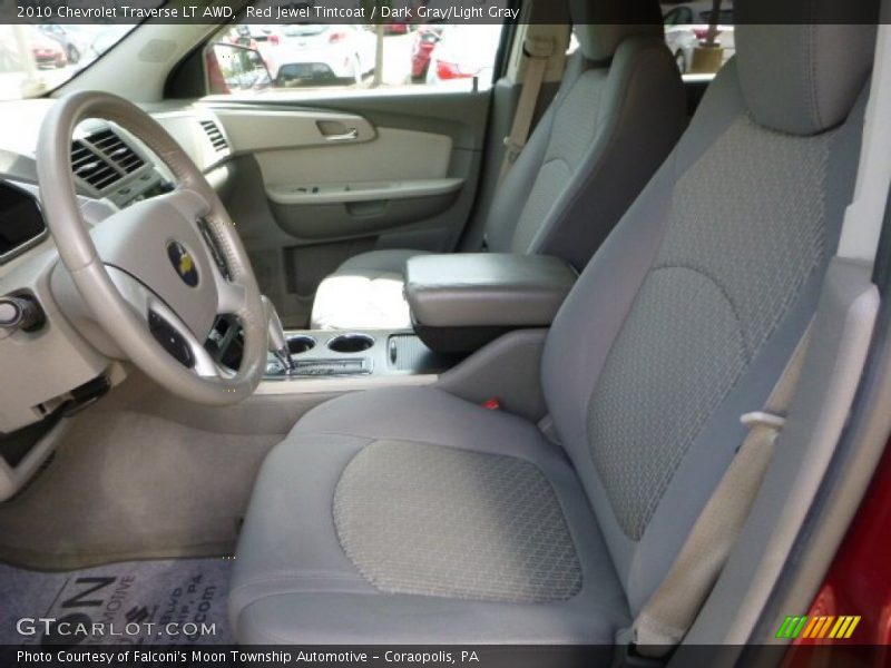 Red Jewel Tintcoat / Dark Gray/Light Gray 2010 Chevrolet Traverse LT AWD
