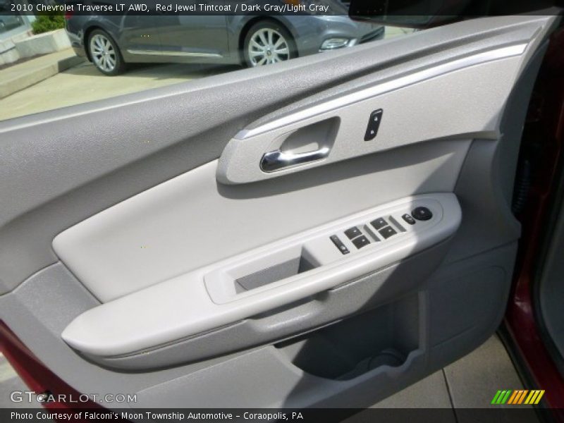 Red Jewel Tintcoat / Dark Gray/Light Gray 2010 Chevrolet Traverse LT AWD
