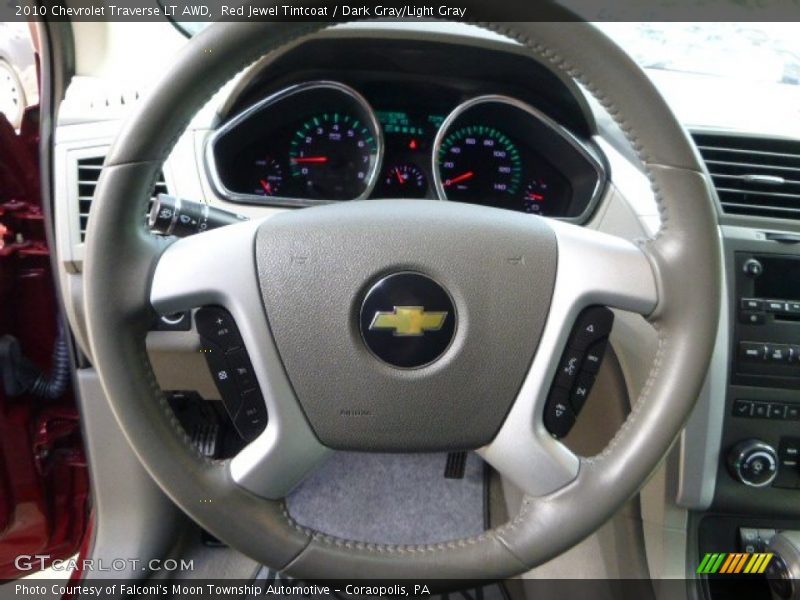 Red Jewel Tintcoat / Dark Gray/Light Gray 2010 Chevrolet Traverse LT AWD