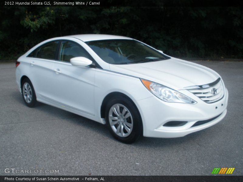 Shimmering White / Camel 2012 Hyundai Sonata GLS