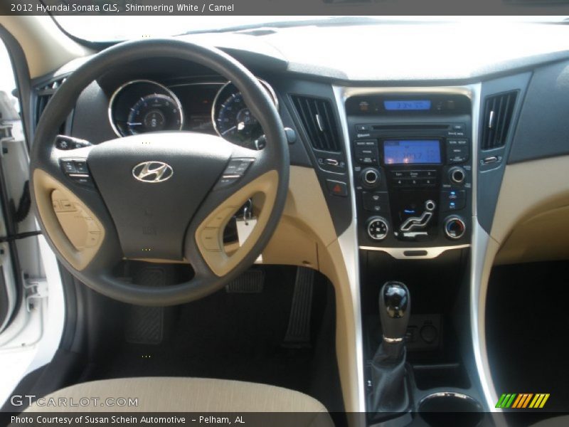 Shimmering White / Camel 2012 Hyundai Sonata GLS