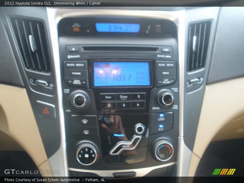 Shimmering White / Camel 2012 Hyundai Sonata GLS