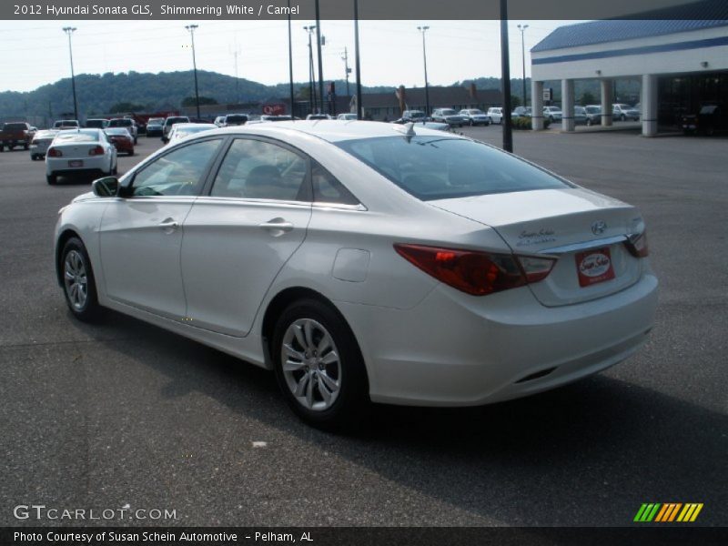 Shimmering White / Camel 2012 Hyundai Sonata GLS