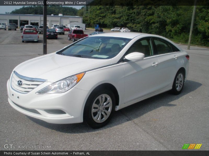 Shimmering White / Camel 2012 Hyundai Sonata GLS