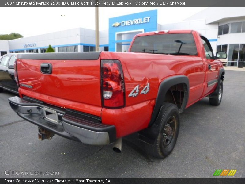 Victory Red / Dark Charcoal 2007 Chevrolet Silverado 2500HD Classic Work Truck Regular Cab 4x4