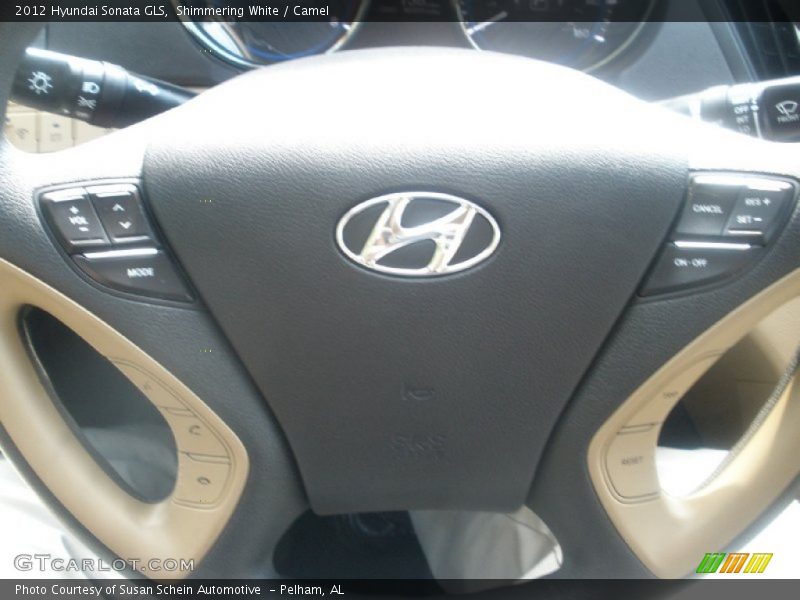 Shimmering White / Camel 2012 Hyundai Sonata GLS