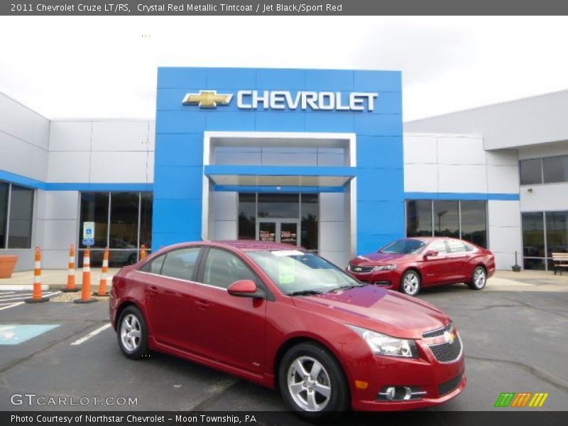 Crystal Red Metallic Tintcoat / Jet Black/Sport Red 2011 Chevrolet Cruze LT/RS
