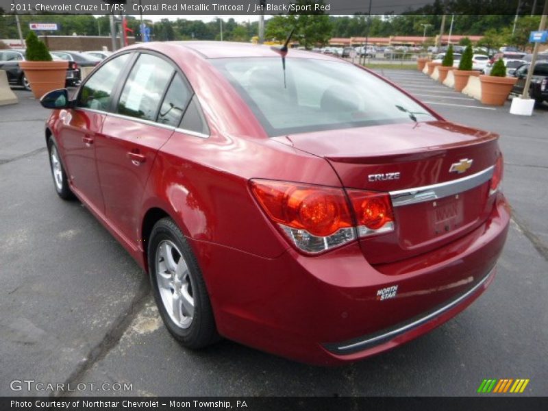 Crystal Red Metallic Tintcoat / Jet Black/Sport Red 2011 Chevrolet Cruze LT/RS