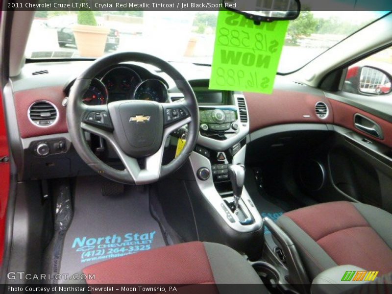 Crystal Red Metallic Tintcoat / Jet Black/Sport Red 2011 Chevrolet Cruze LT/RS