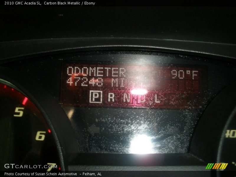 Carbon Black Metallic / Ebony 2010 GMC Acadia SL