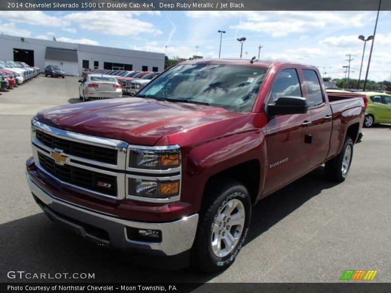 Deep Ruby Metallic / Jet Black 2014 Chevrolet Silverado 1500 LT Double Cab 4x4