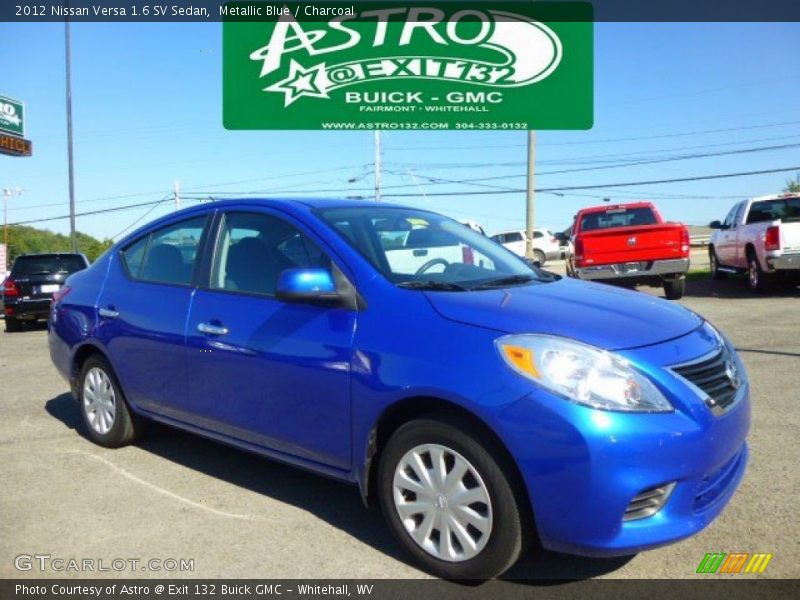 Metallic Blue / Charcoal 2012 Nissan Versa 1.6 SV Sedan