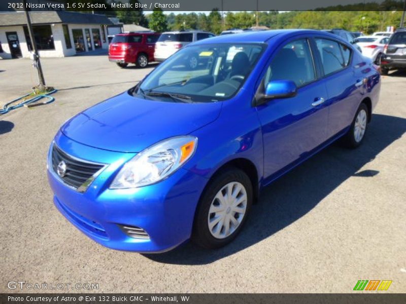 Metallic Blue / Charcoal 2012 Nissan Versa 1.6 SV Sedan
