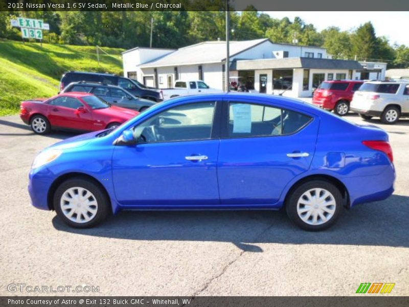 Metallic Blue / Charcoal 2012 Nissan Versa 1.6 SV Sedan