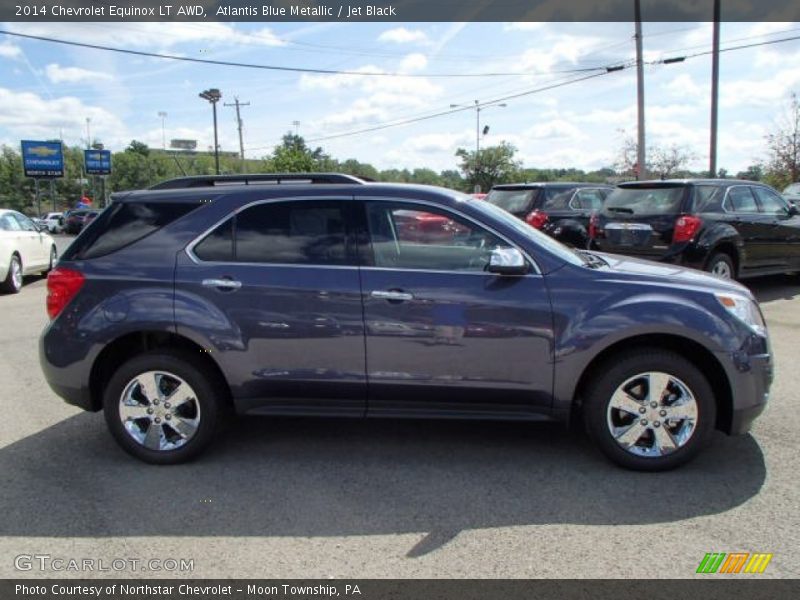 Atlantis Blue Metallic / Jet Black 2014 Chevrolet Equinox LT AWD