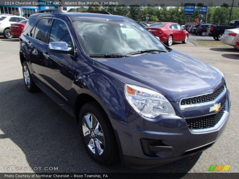Atlantis Blue Metallic / Jet Black 2014 Chevrolet Equinox LT AWD