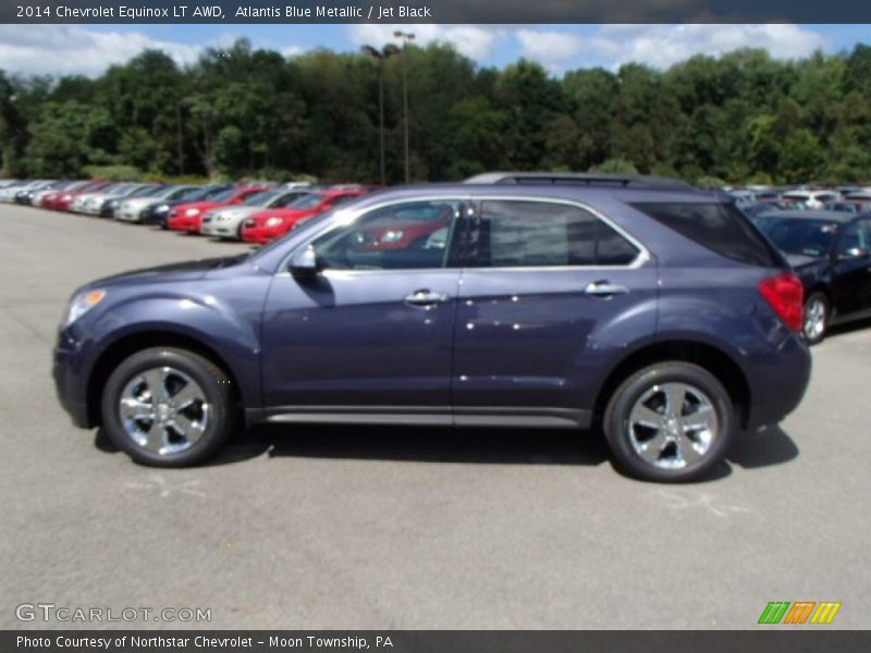 Atlantis Blue Metallic / Jet Black 2014 Chevrolet Equinox LT AWD