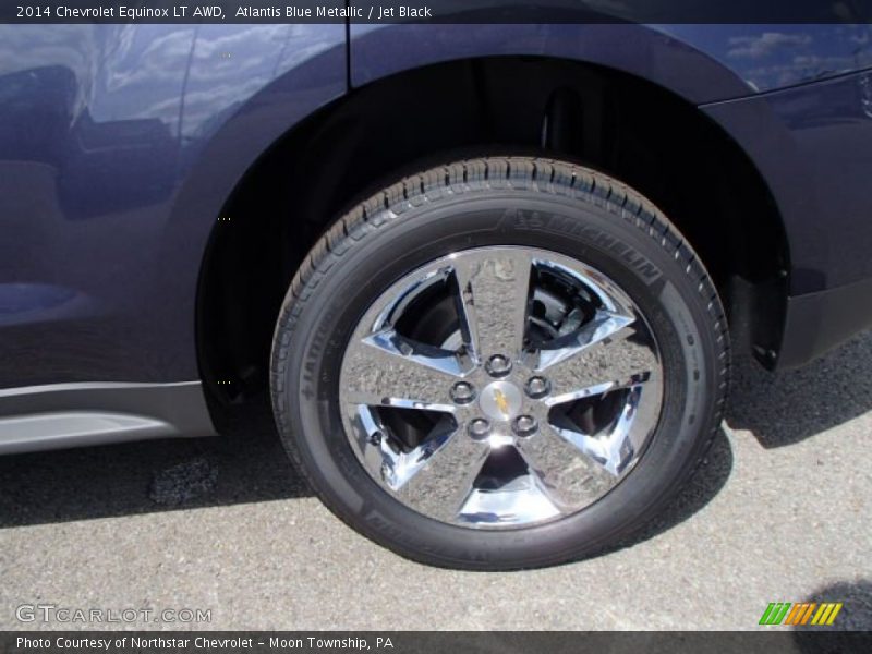 Atlantis Blue Metallic / Jet Black 2014 Chevrolet Equinox LT AWD