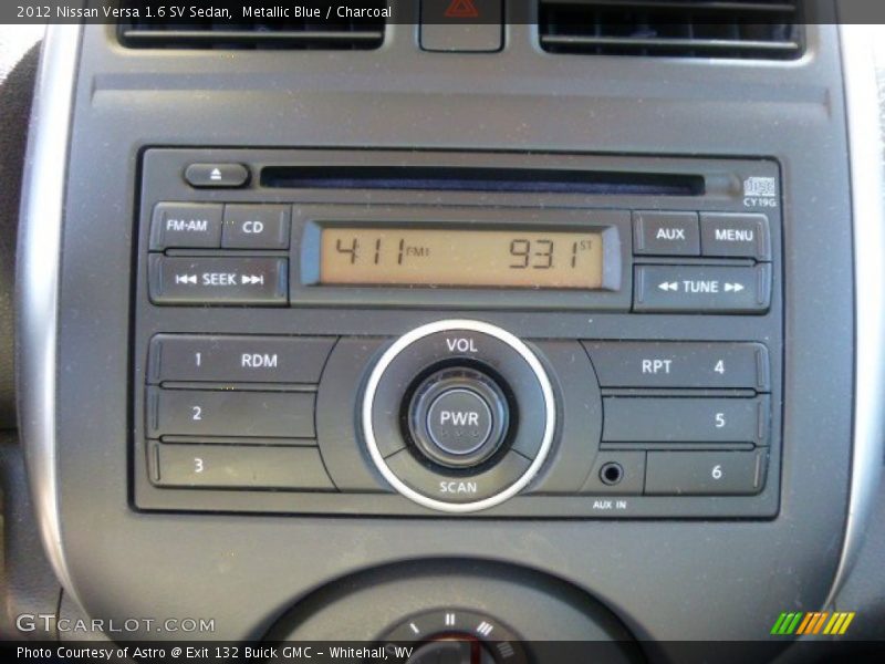 Metallic Blue / Charcoal 2012 Nissan Versa 1.6 SV Sedan