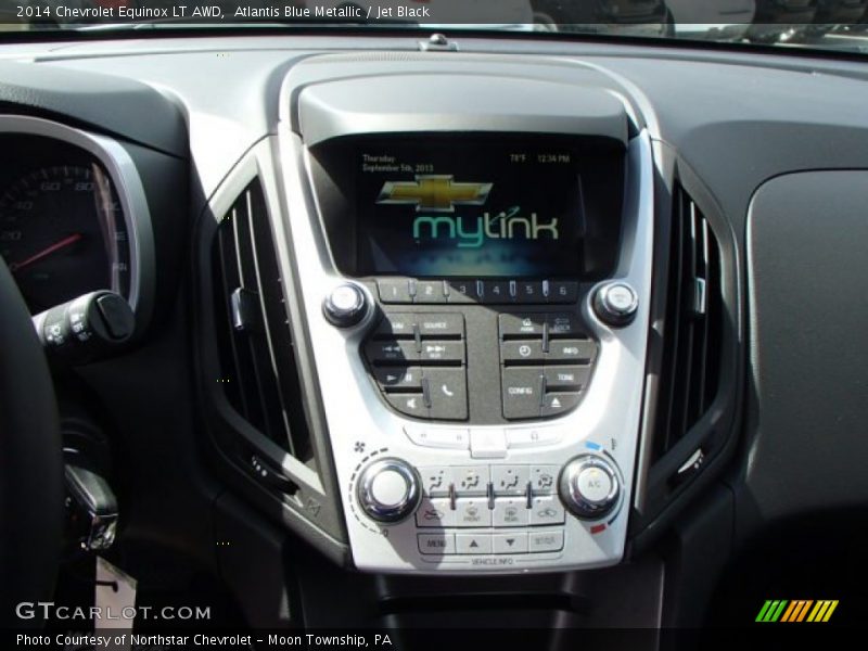 Atlantis Blue Metallic / Jet Black 2014 Chevrolet Equinox LT AWD