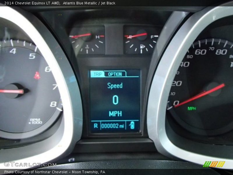 Atlantis Blue Metallic / Jet Black 2014 Chevrolet Equinox LT AWD