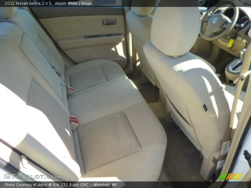 Aspen White / Beige 2012 Nissan Sentra 2.0 S