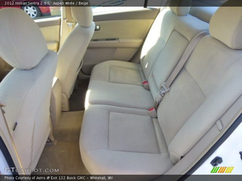 Aspen White / Beige 2012 Nissan Sentra 2.0 S