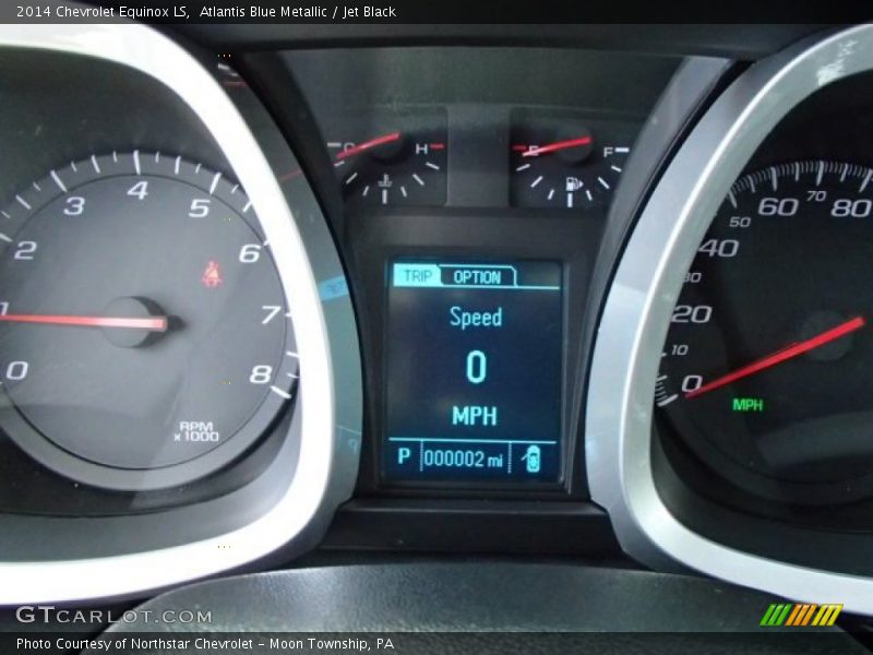 Atlantis Blue Metallic / Jet Black 2014 Chevrolet Equinox LS
