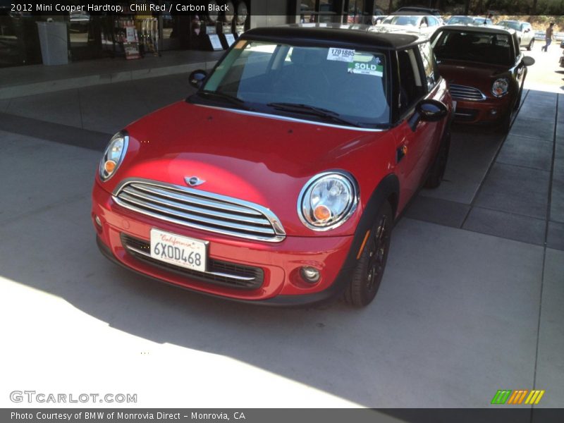 Chili Red / Carbon Black 2012 Mini Cooper Hardtop