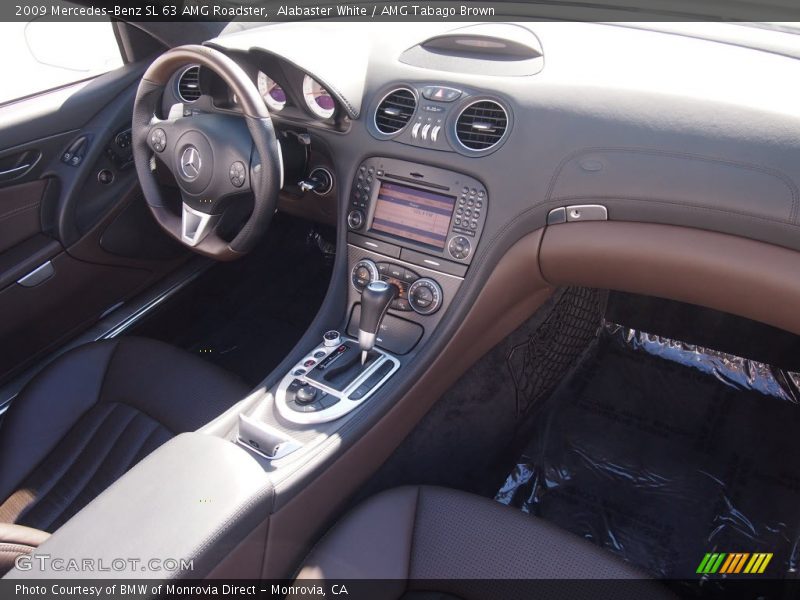 Alabaster White / AMG Tabago Brown 2009 Mercedes-Benz SL 63 AMG Roadster