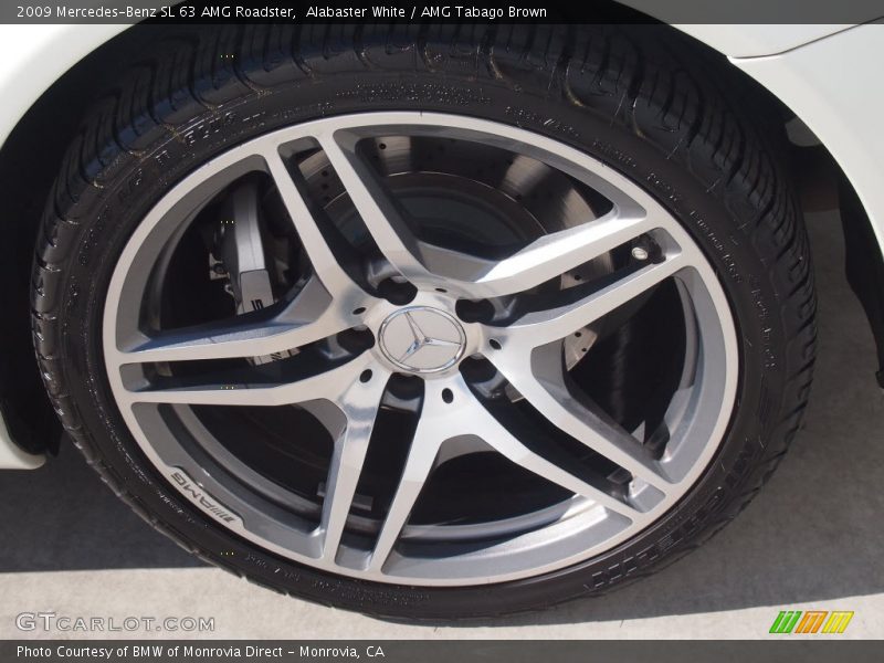 Alabaster White / AMG Tabago Brown 2009 Mercedes-Benz SL 63 AMG Roadster