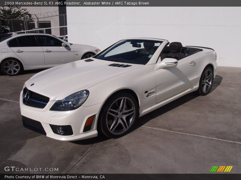 Alabaster White / AMG Tabago Brown 2009 Mercedes-Benz SL 63 AMG Roadster