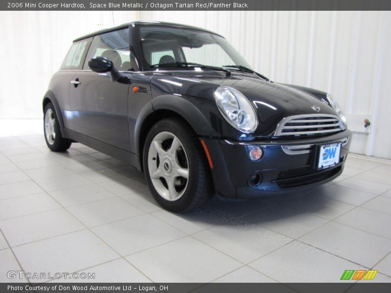 Space Blue Metallic / Octagon Tartan Red/Panther Black 2006 Mini Cooper Hardtop