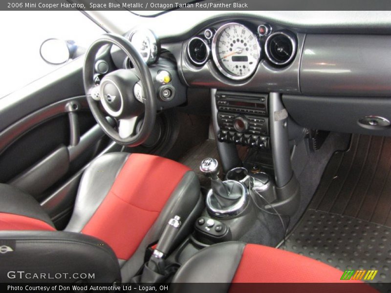 Space Blue Metallic / Octagon Tartan Red/Panther Black 2006 Mini Cooper Hardtop