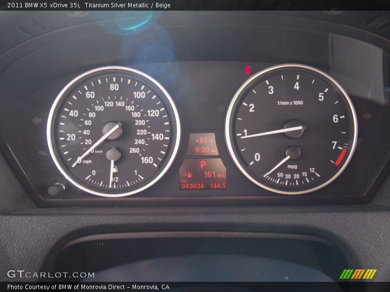 Titanium Silver Metallic / Beige 2011 BMW X5 xDrive 35i