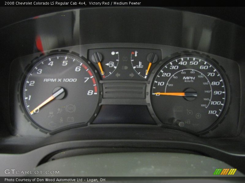 Victory Red / Medium Pewter 2008 Chevrolet Colorado LS Regular Cab 4x4