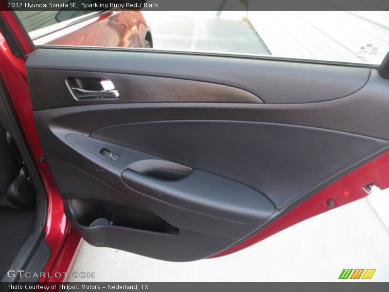 Sparkling Ruby Red / Black 2012 Hyundai Sonata SE