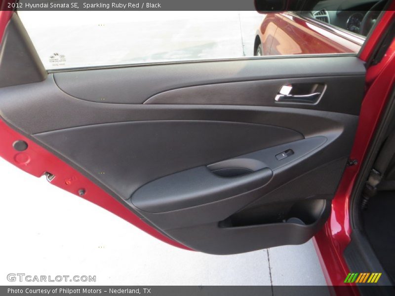 Sparkling Ruby Red / Black 2012 Hyundai Sonata SE