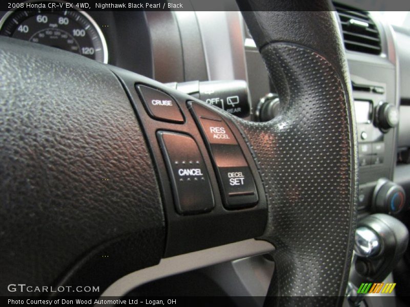 Nighthawk Black Pearl / Black 2008 Honda CR-V EX 4WD