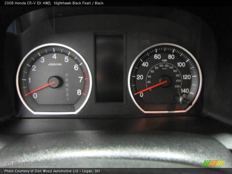 Nighthawk Black Pearl / Black 2008 Honda CR-V EX 4WD
