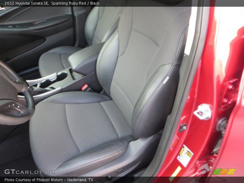 Sparkling Ruby Red / Black 2012 Hyundai Sonata SE